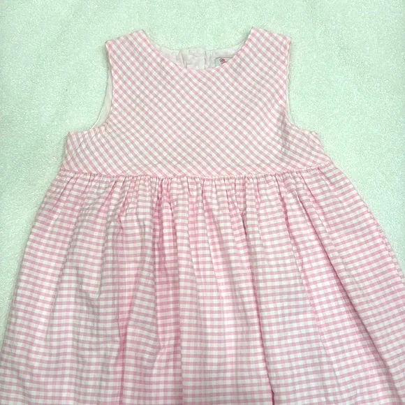 Confiture - Girl’s Duck Pinafore Dress - Pink Gingham - Size: 5Y - Picture 3 of 5